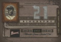 2005 Donruss Biography Aaron Home Run Materials # Hank Aaron 21 Baseball Card