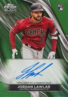 2024 Topps Chrome Black Autographs #JL Jordan Lawlar Green Refractor Baseball Card
