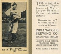 1916 Indianapolis Brewing #197 Pep Young Baseball Card
