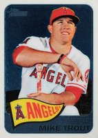 2014 Topps Heritage Chrome #250 Mike Trout Portrait-Cap Logo Baseball Card