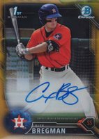 2016 Bowman Prospect Autographs #AB Alex Bregman Chrome-Gold Refractor Baseball Card