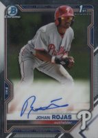 2021 Bowman Chrome Prospect Autographs #CPAJR Johan Rojas Baseball Card
