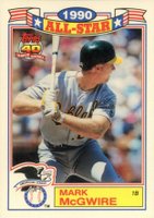 1991 Topps All-Star Glossy Set Of 22 #2 Mark McGwire Baseball Card