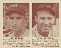 1941 Double Play #67/68 Gordon/Ruffing Baseball Card