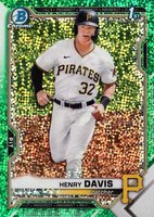2021 Bowman Draft #BDC48 Henry Davis Chrome-Green Sparkle Refractor Baseball Card