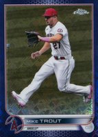 2022 Topps Chrome Logofractor Edition #27 Mike Trout Purple Baseball Card
