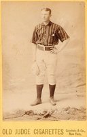 1888 Old Judge Cabinets #478-3a John Ward Cap in R/hand at side-L/hand on hip Baseball Card