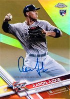 2017 Topps Chrome Update #HMT40 Aaron Judge Autograph-Gold Refractor Baseball Card