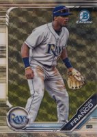 2019 Bowman Draft #BDC93 Wander Franco Chrome-Fielding-Superfractor 1/1 Baseball Card