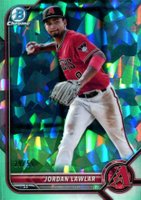 2022 Bowman Sapphire Edition Chrome Prospects #BCP141 Jordan Lawlar Aqua Baseball Card