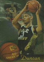 1997 Press Pass All-American #A1 Tim Duncan Basketball Card