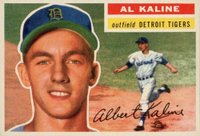 1956 Topps #20 Al Kaline White Back Baseball Card