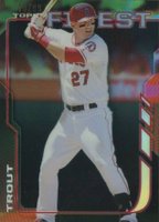 2014 Finest #100 Mike Trout Black Refractor Baseball Card