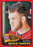 2014 Topps Heritage  #400 Bryce Harper Portrait-Team Logo-Target Red Border Baseball Card