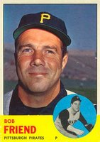 1963 Topps #450 Bob Friend Baseball Card