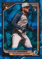 2024 Bowman Chrome Sapphire Edition #69 Jackson Chourio Image Variation Baseball Card