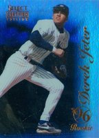 1996 Select Certified #100 Derek Jeter Mirror Blue Baseball Card
