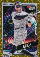 2024 Topps Chrome Cosmic #68 Aaron Judge Gold Interstellar Refractor Baseball Card