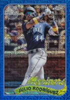 2024 Topps Silver Pack 1989 Chrome Promo #88 Julio Rodriguez Series 2-Blue Refractor Baseball Card