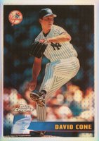1996 Topps Chrome #33 David Cone Refractor Baseball Card