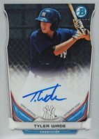 2014 Bowman Prospect Autograph #TW Tyler Wade Chrome Baseball Card