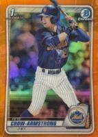 2020 Bowman Draft #BD72 Pete Crow-Armstrong Chrome-Orange Refractor Baseball Card