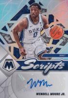 2022 Panini Chronicles Draft Picks Mosaic Script Autographs #MSWMO Wendell Moore Jr. Basketball Card