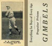 1916 Gimbels #102 H.B. Leonard Baseball Card
