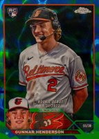 2023 Topps Chrome Update #USC208 Gunnar Henderson Blue/Green Lava Lamp Refractor Baseball Card