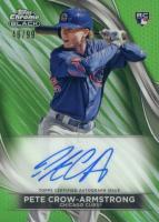 2024 Topps Chrome Black Autographs #PC Pete Crow-Armstrong Green Refractor Baseball Card