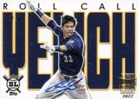 2022 Topps Archives Signature Series #RC8 Christian Yelich 2020 Topps Big League Roll Call 1/1 Baseball Card