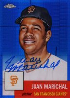 2022 Topps Chrome Platinum Anniversary Autographs #JM Juan Marichal Blue Prism Refractor Baseball Card