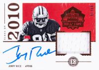 2018 Panini Encased HOF Material Signatures #HOF-JR Jerry Rice Football Card