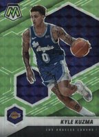 2020 Panini Mosaic #1 Kyle Kuzma Green Fluorescent Basketball Card
