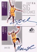 2002 SP Game Used Extra Significance #KB/MA Kobe Bryant/Magic Johnson Basketball Card