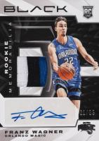 2021 Panini Black Rookie Memorabilia Autographs #FW Franz Wagner Silver Basketball Card