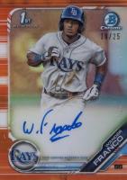 2019 Bowman Prospect Autographs Chrome #WF Wander Franco Orange Refractor Baseball Card