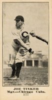 1916 Sporting News & Blank #177 Joe Tinker Blank Back Baseball Card