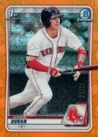 2020 Bowman Chrome Mega Box #BCP144 Jarren Duran Orange Refractor Baseball Card