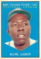 1961 Topps #484 Hank Aaron MVP Baseball Card