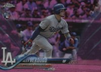 2018 Topps Chrome #167 Alex Verdugo Batting-Pink Refractor Baseball Card
