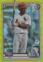 2020 Bowman Draft 1st Edition #BD57 Jordan Walker Yellow Foil Baseball Card