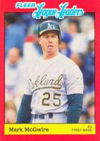 1989 Fleer League Leaders #27 Mark McGwire Baseball Card
