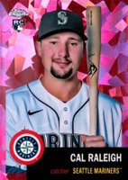 2022 Topps Chrome Platinum Anniversary #237 Cal Raleigh Fuchsia Atomic Refractor Baseball Card