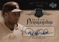 2007 Upper Deck Premier Penmanship Autograph #PENDJ Derek Jeter Baseball Card