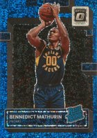 2022 Panini Donruss Optic #209 Bennedict Mathurin Blue Sparkle Basketball Card