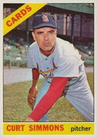 1966 Topps #489 Curt Simmons Baseball Card