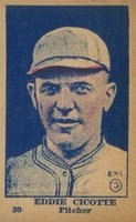 1921 Strip Card #30 Eddie Cicotte Baseball Card