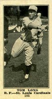 1916 Sporting News #105 Tom Long Blank Back Baseball Card