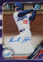 2019 Bowman Draft Chrome Draft Picks Autograph #CDAKH Kody Hoese Purple Refractor Baseball Card